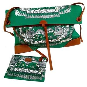 SOLD❤️ EMILIO PUCCI - Green Brown Leather Shoulder/Cross Body Bag